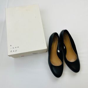 A New Day Women's Jinny Round Toe Heeled Pumps – Black Size 6.5